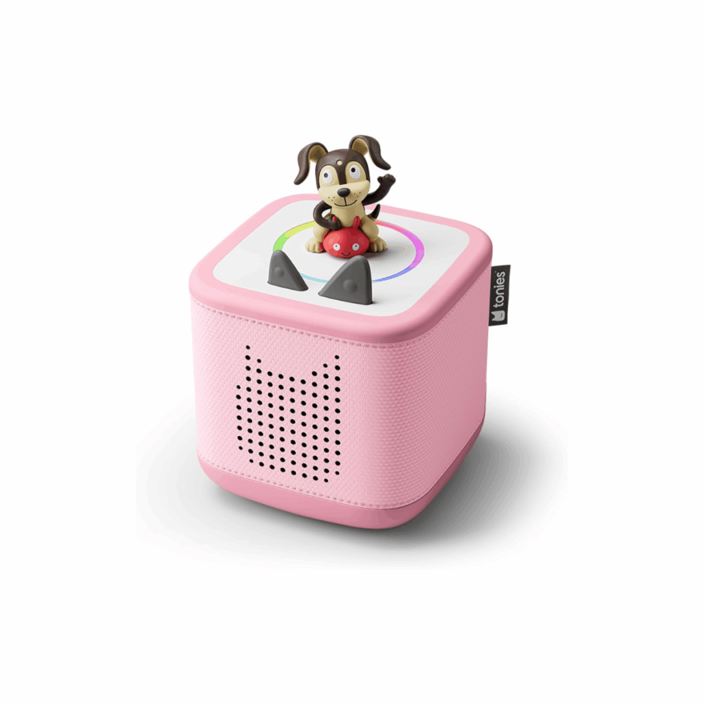 A pink Toniebox 2, which is new for this holiday season.