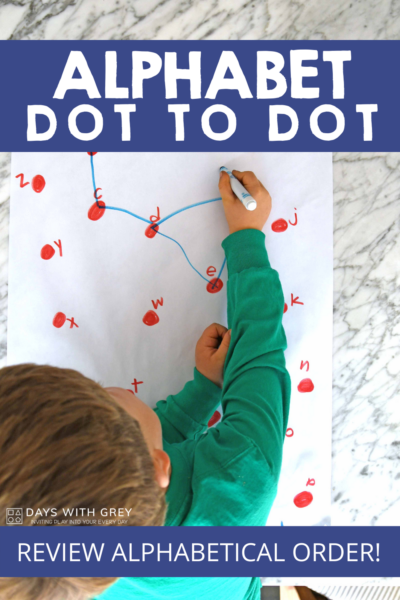Giant Alphabet Dot to Dot Maze - Days With Grey