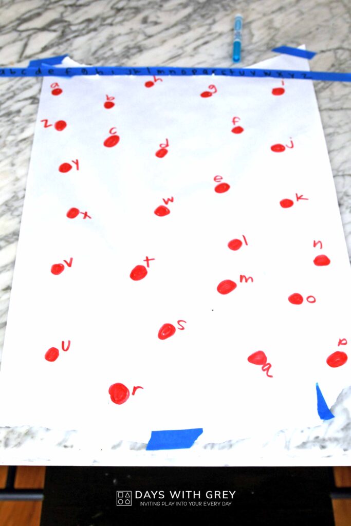 Giant Alphabet Dot to Dot Maze - Days With Grey