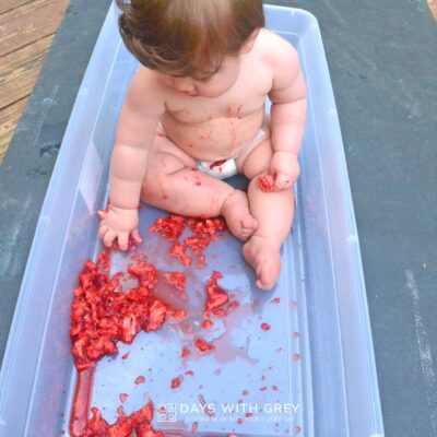 one-year-old sensory play