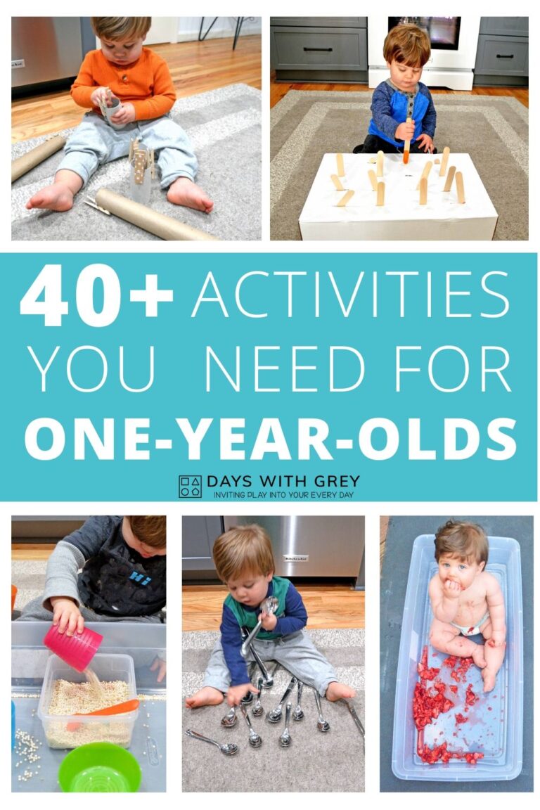 40+ Best Activities for OneYearOlds Days With Grey