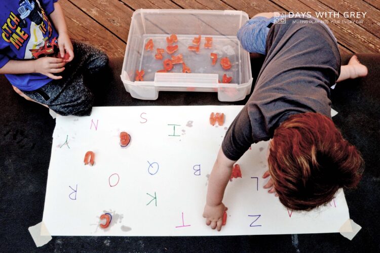 Fun Alphabet Ice Activity - Days With Grey