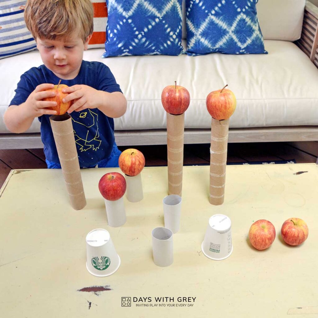 STEM Apple Balance (preschool) Days With Grey