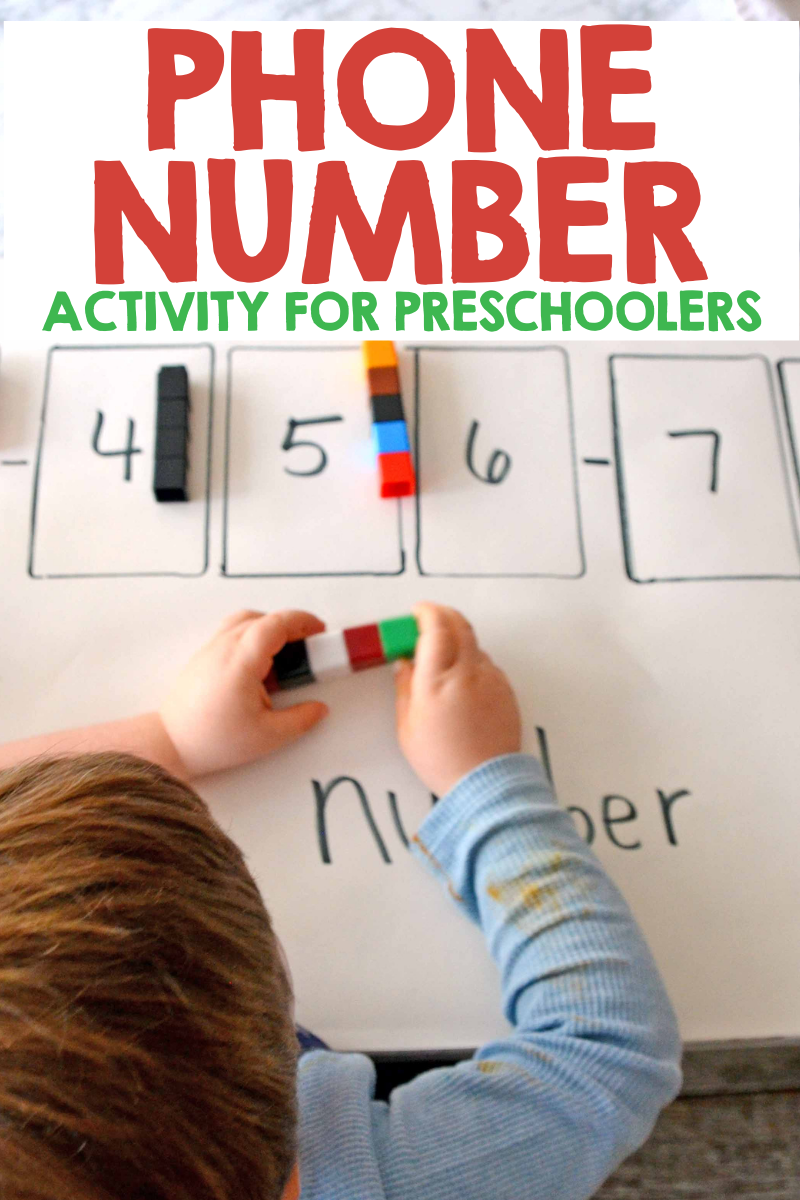 Preschool Phone Number Activity Days With Grey