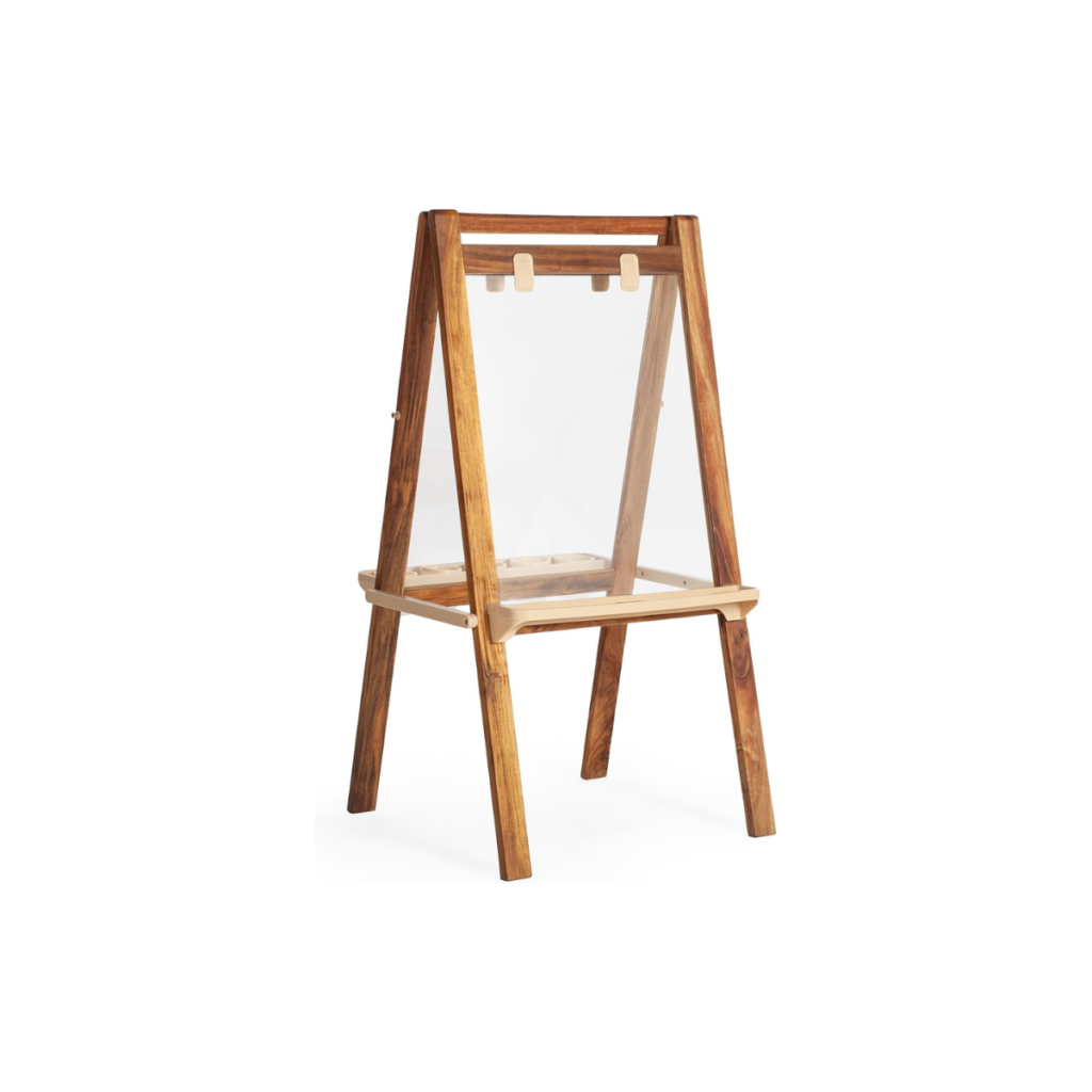 Outdoor easel by Guidecraft for kids to paint and do art outside. 