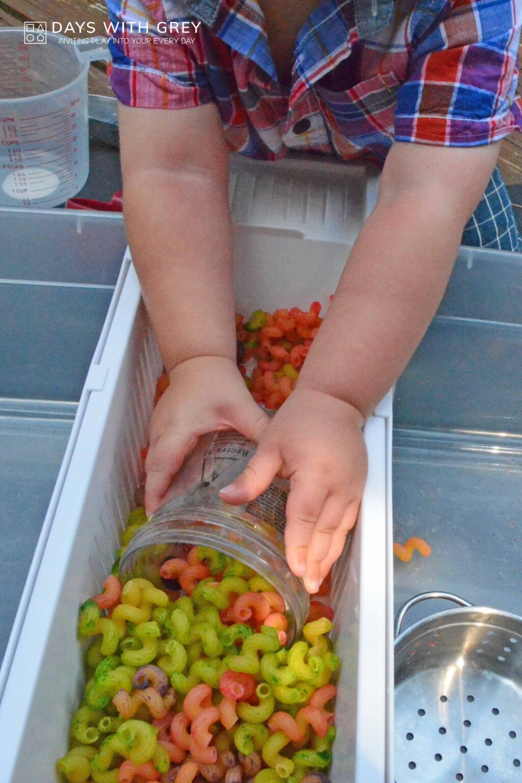 Noodle Sensory Play Days With Grey