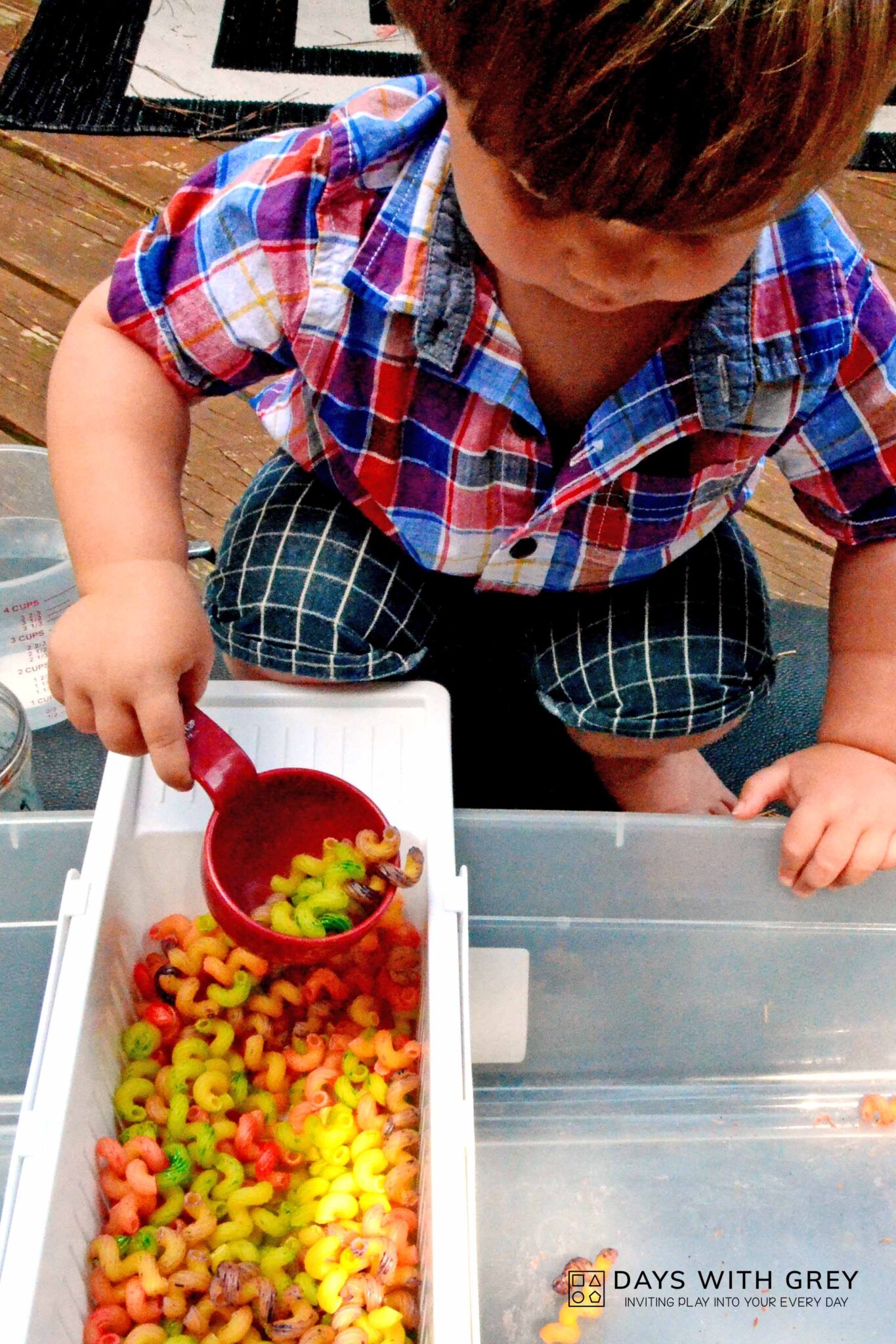 Noodle Sensory Play Days With Grey