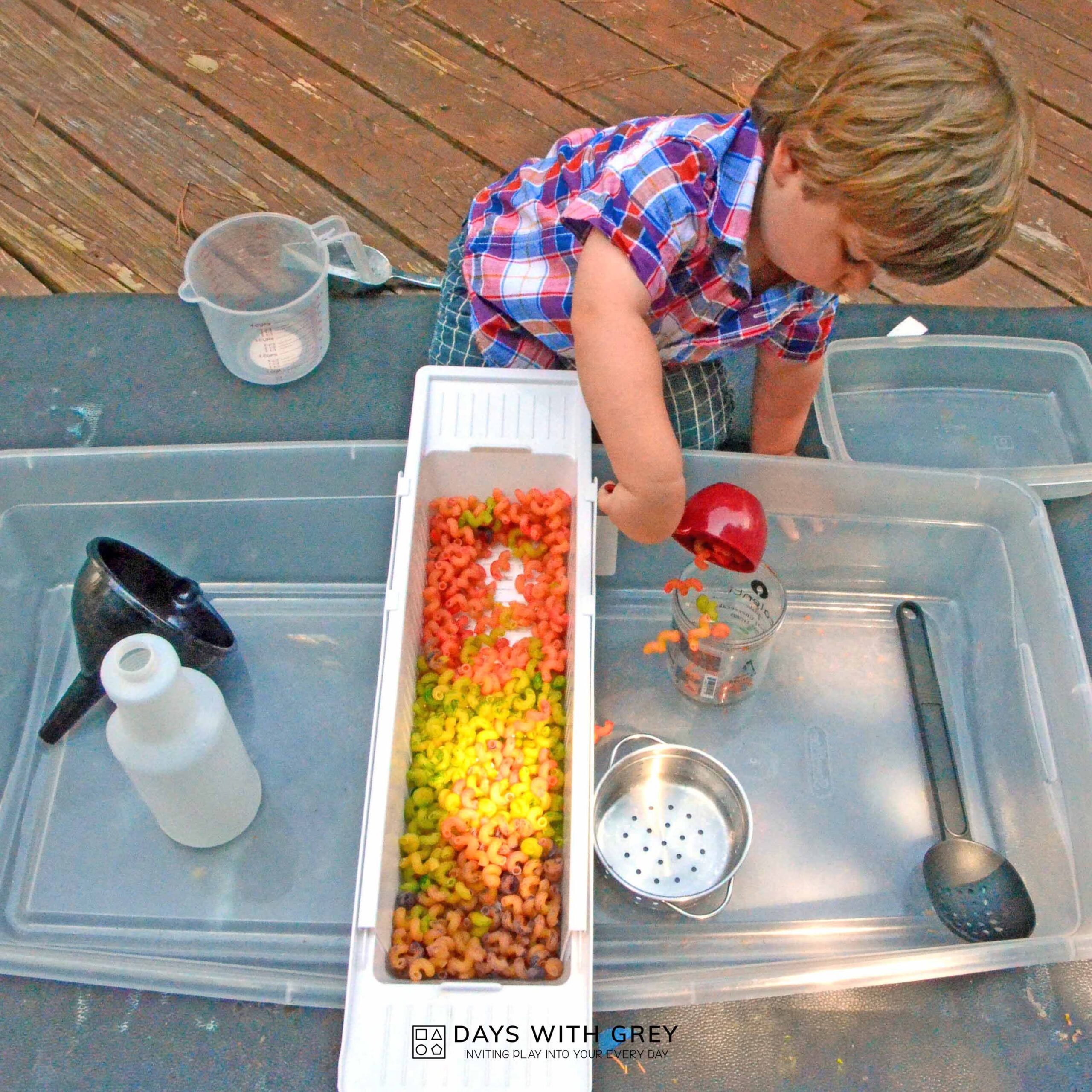 Noodle Sensory Play Days With Grey