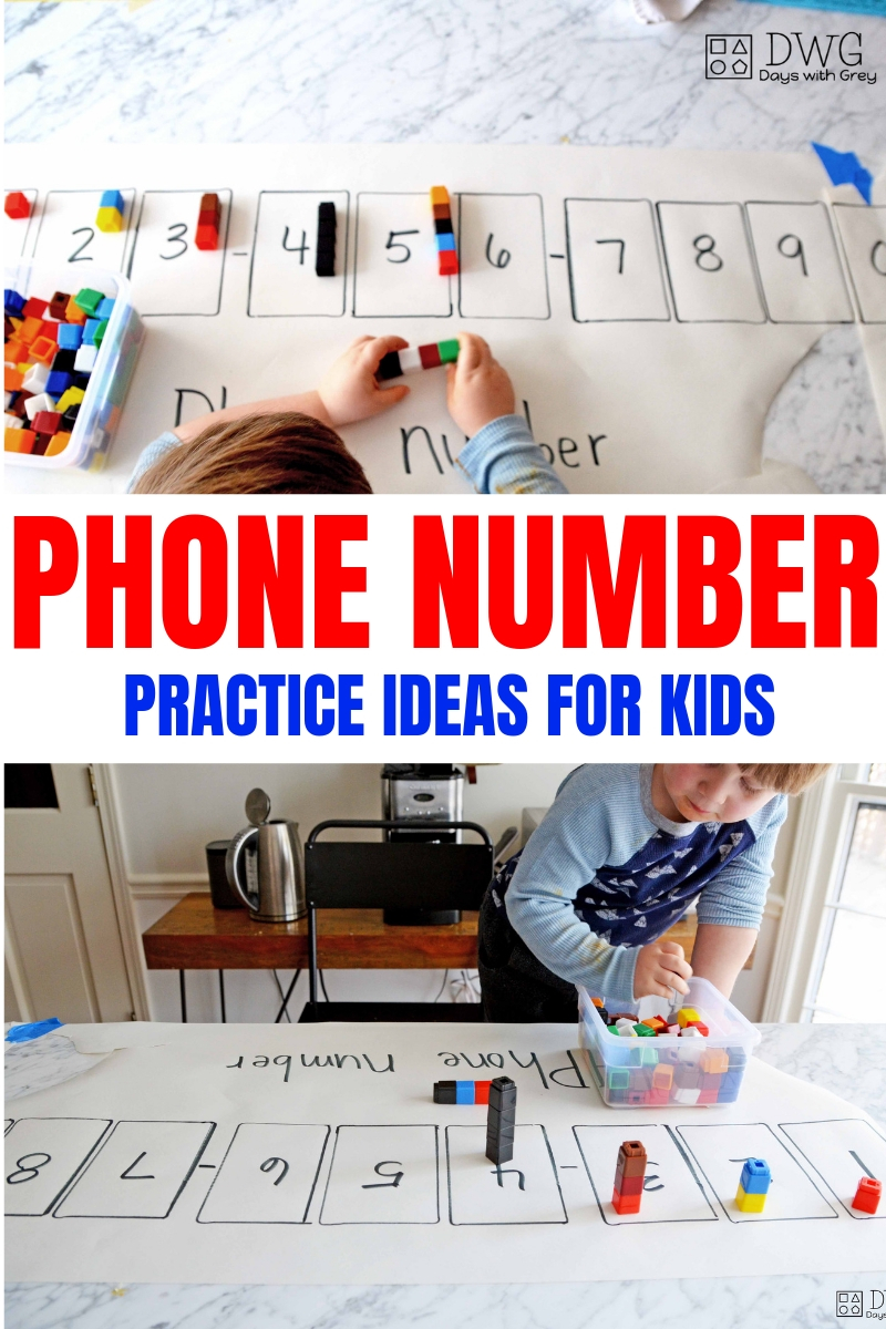 Phone number activites for kids, preschool phone number game, kindergarten readiness, .jpg