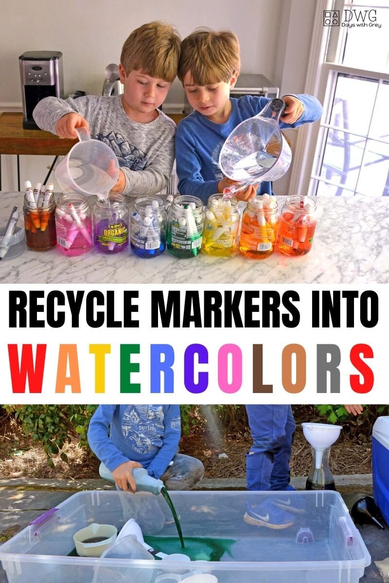 Recycle Markers into Watercolors
