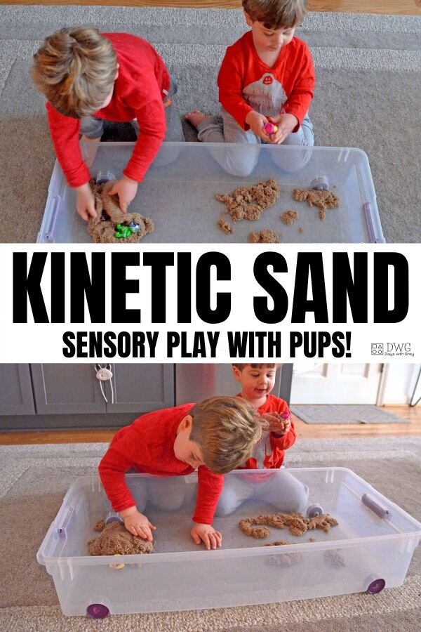 kinetic sand sensory play