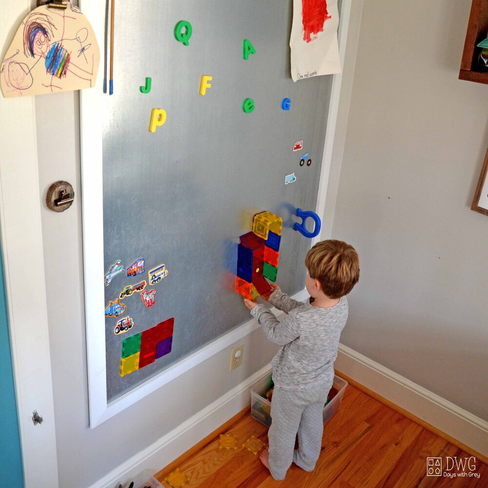 DIY Magnetic Wall Days With Grey