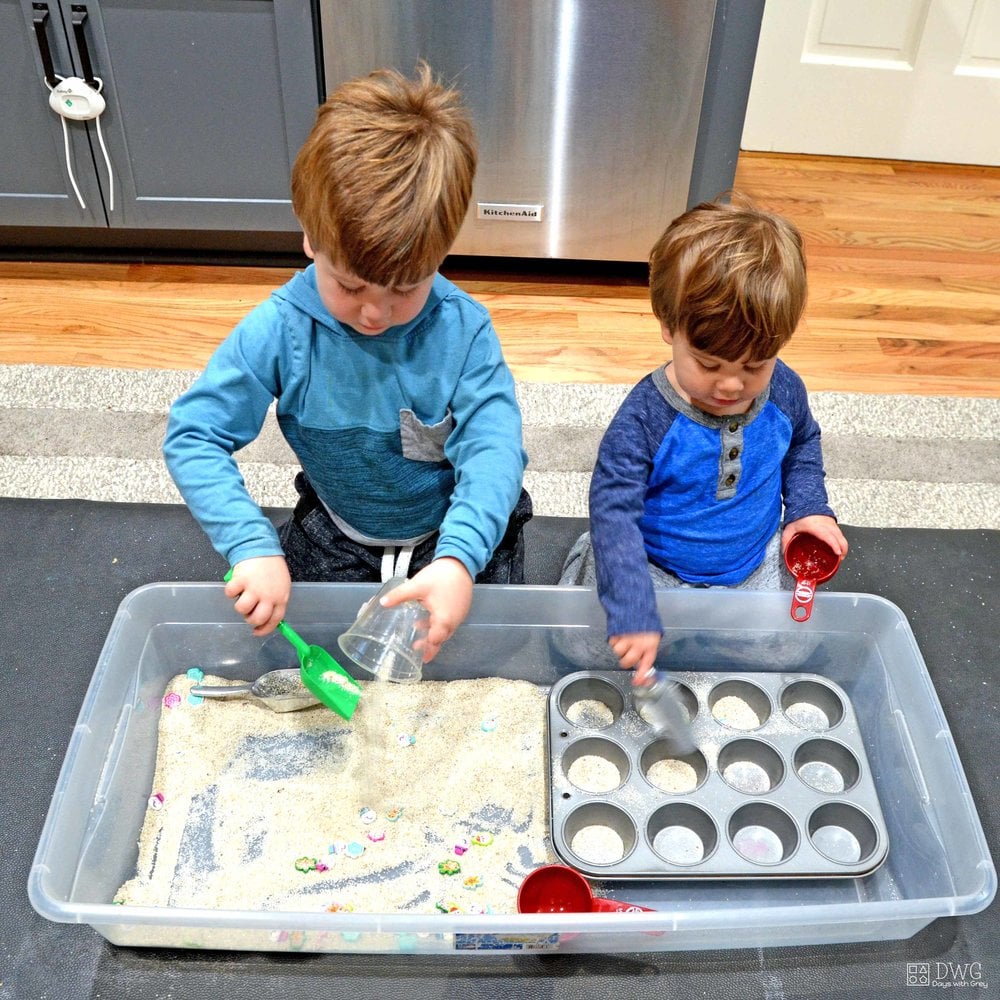 sand sensory bin
