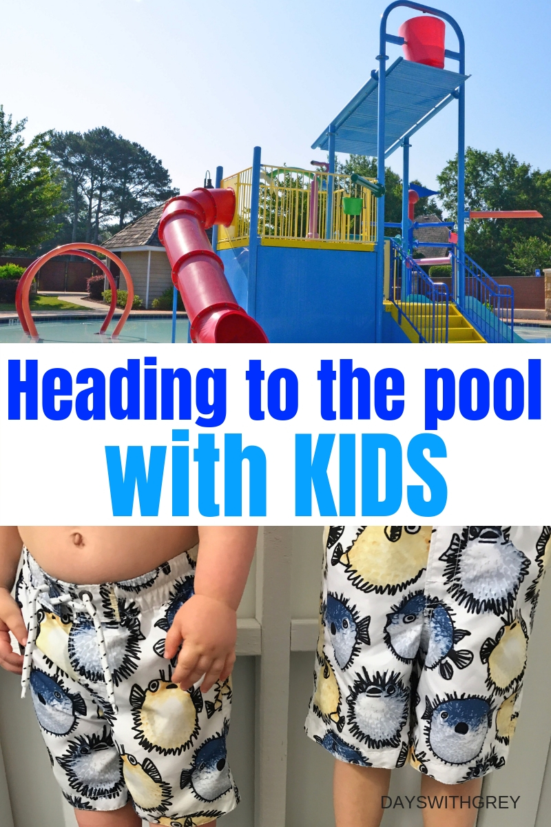 Summer at the pool with kids