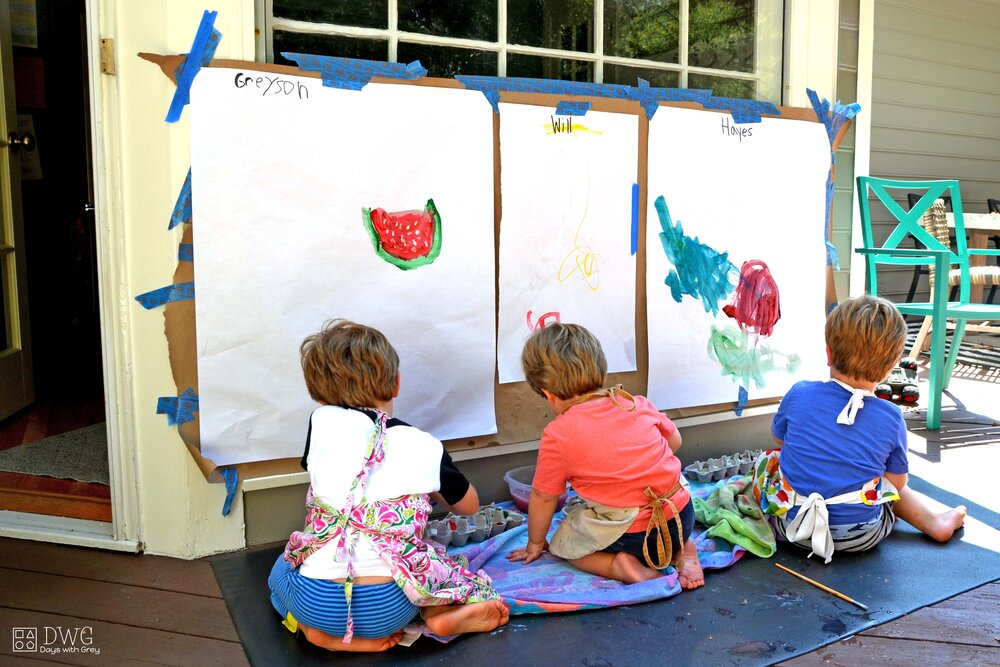 how to paint with kids