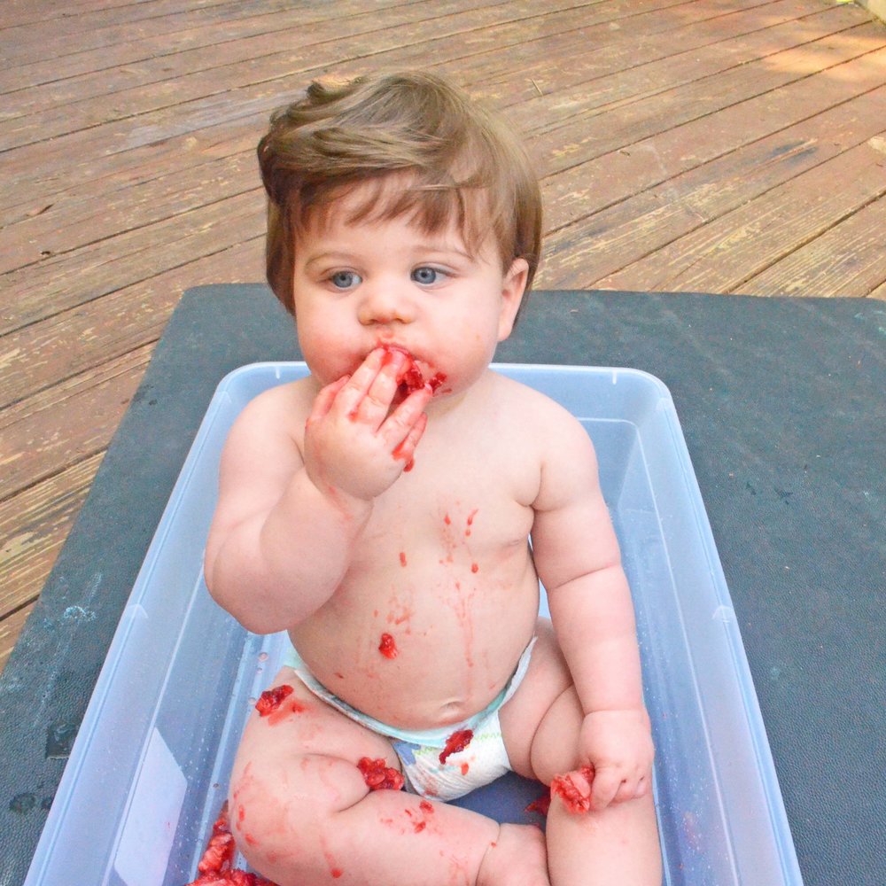 edible sensory bin for babies