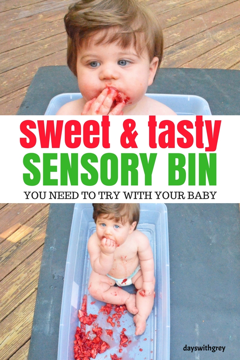 edible baby sensory bin