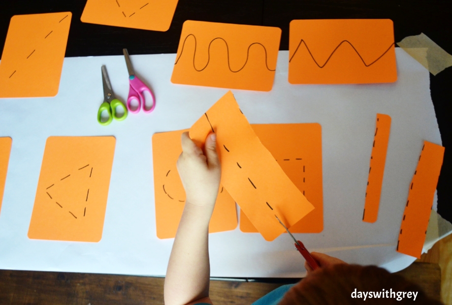 cutting practice and scissor skills