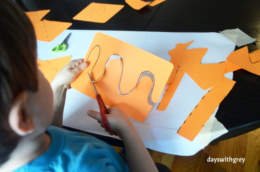 preschool cutting practice and scissor skills