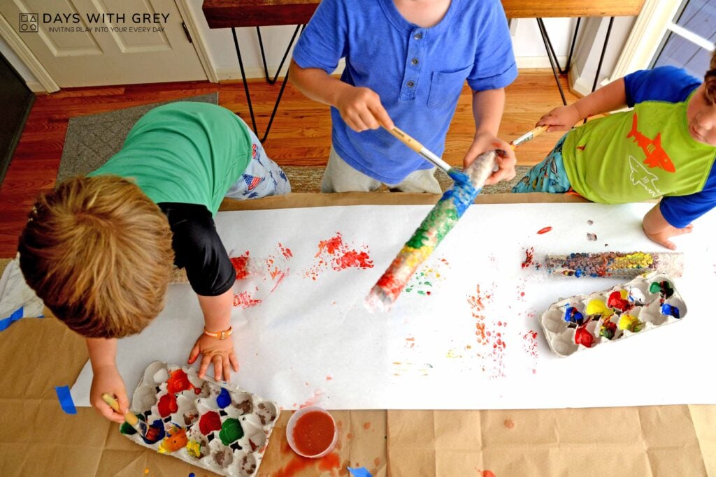 Bubble Wrap Art Days With Grey