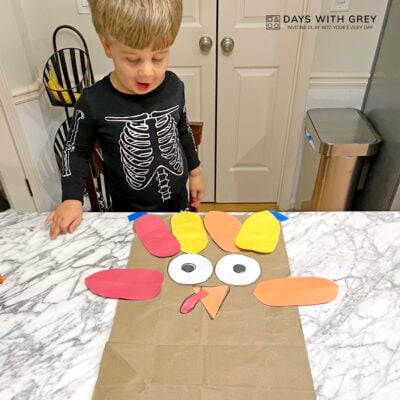 paper bag turkey craft