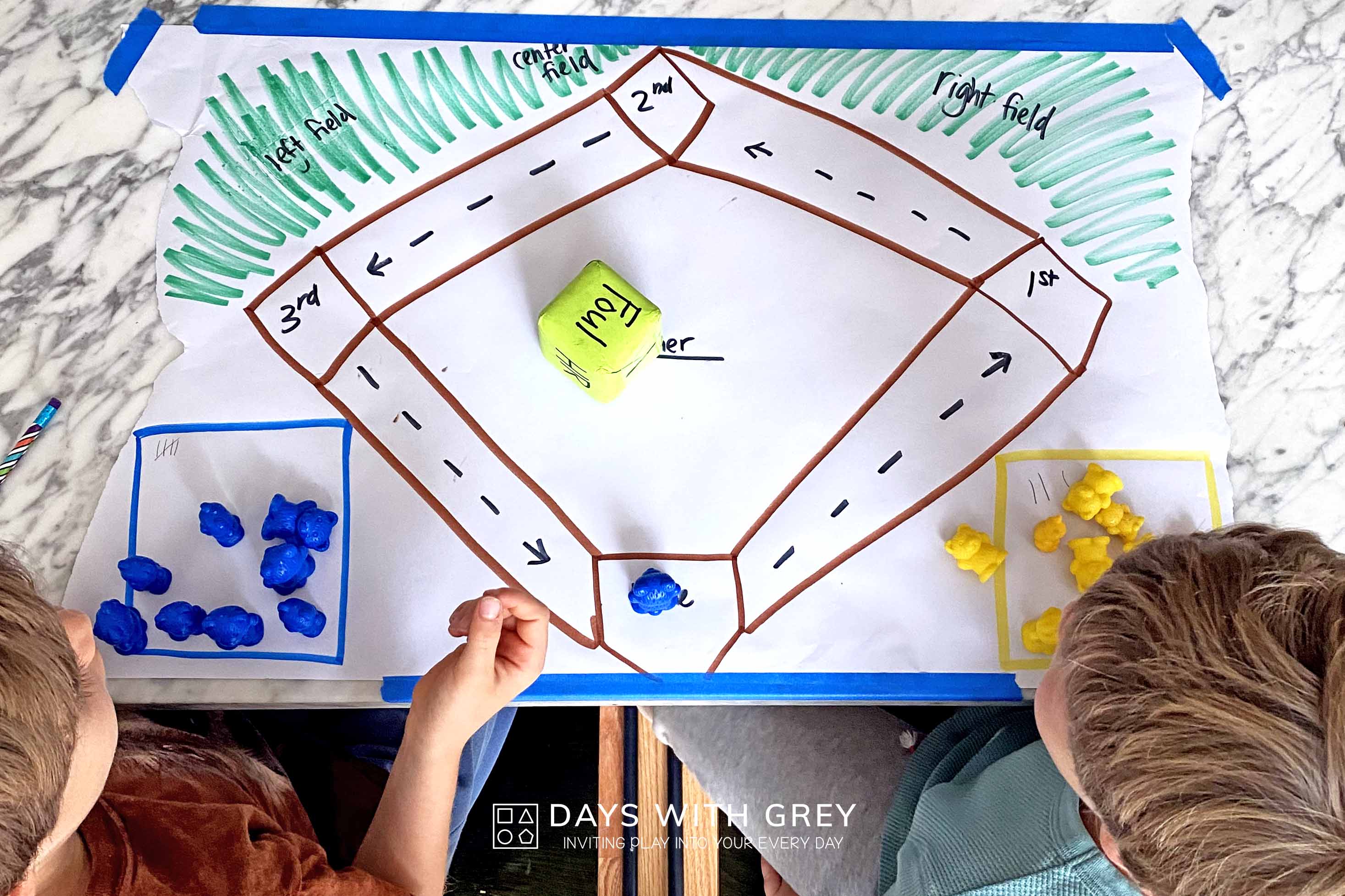 Dice Baseball Game Days With Grey