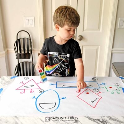 toddler shape and counting activity