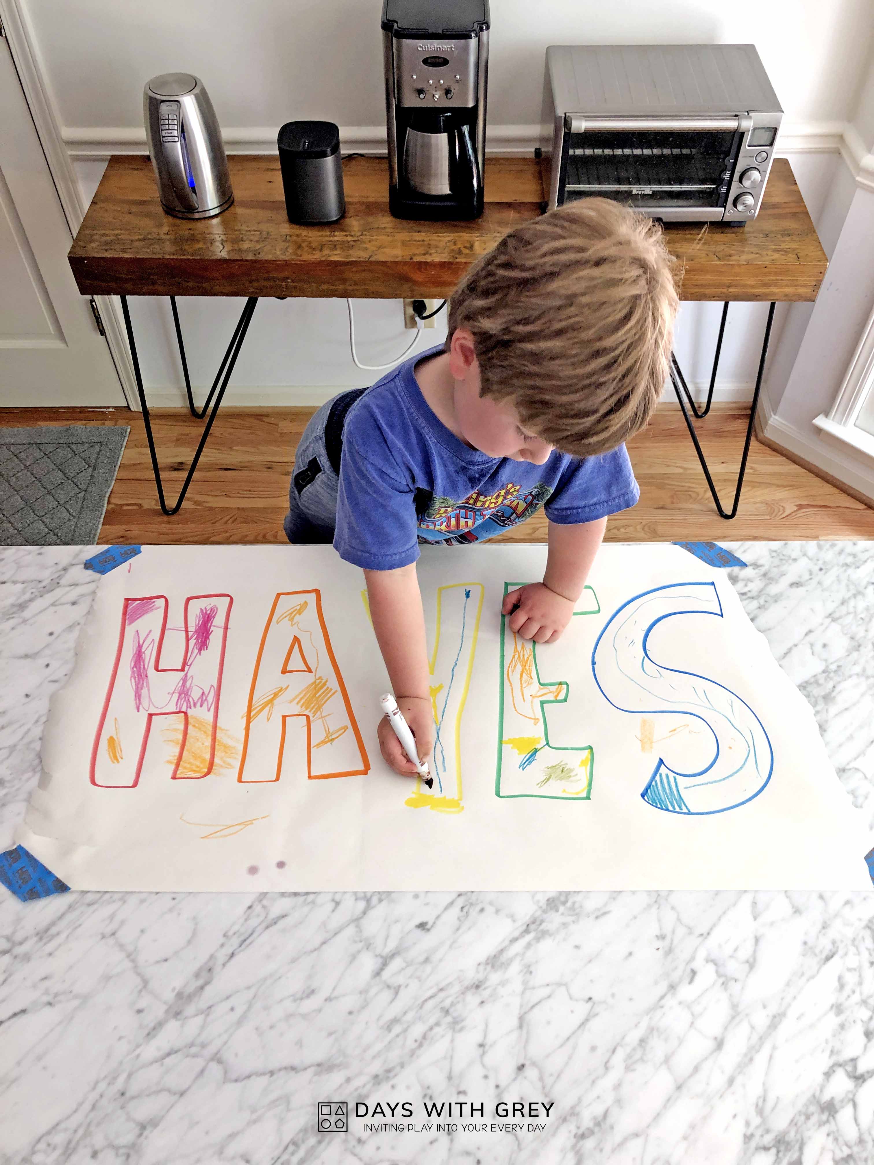 Name Posters for Kids! - Days With Grey