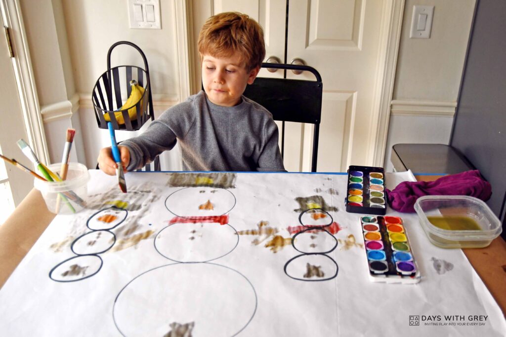 winter art activity for kids