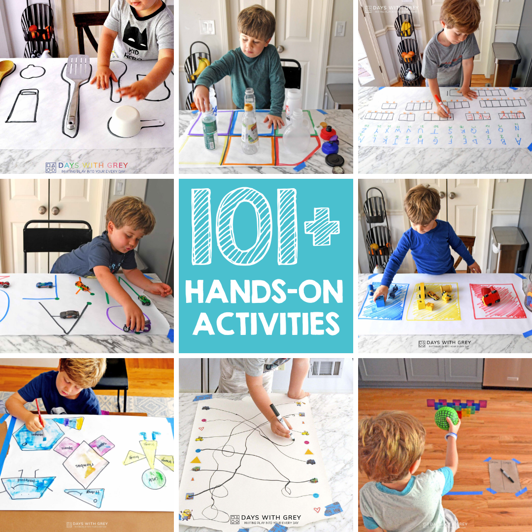 101 preschool activities days with grey