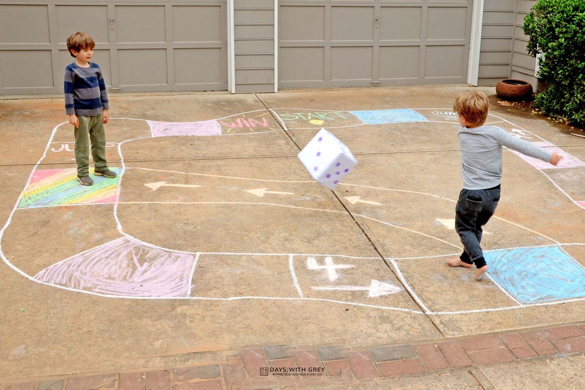 Chalk Game for Outdoor Play - Days With Grey