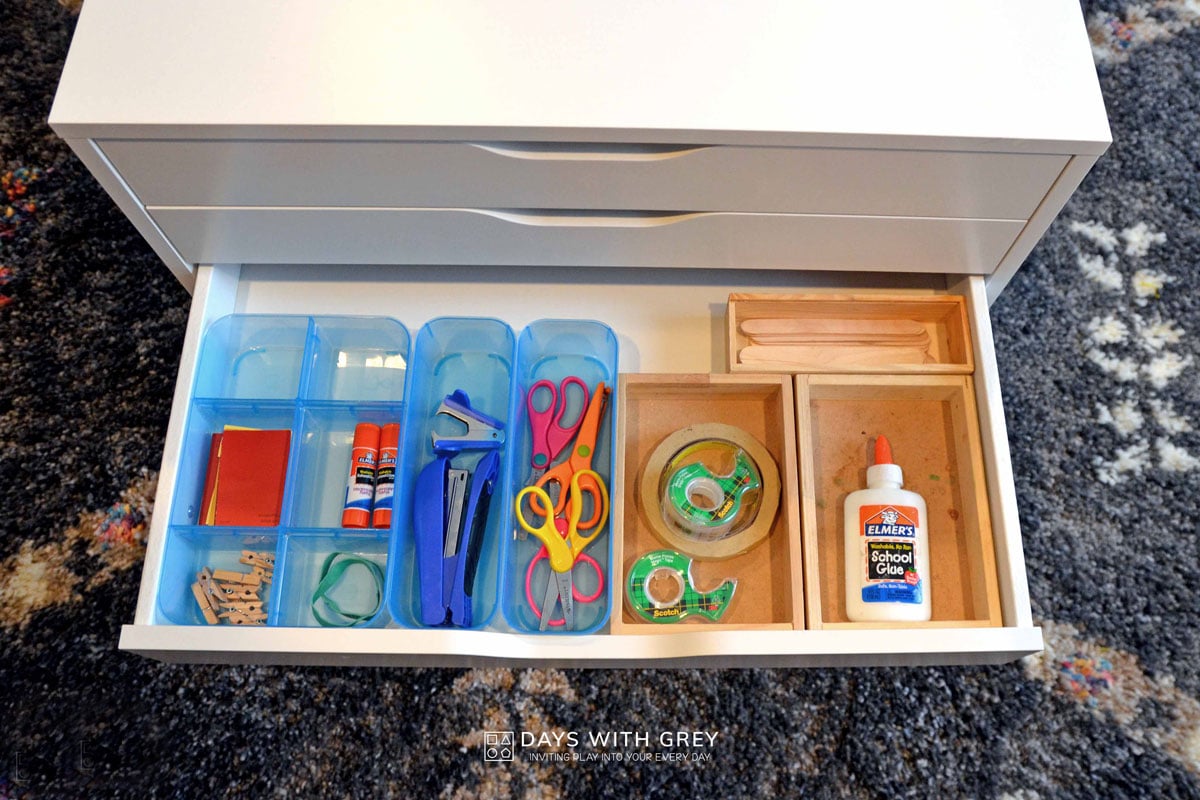 Organizing Kids' Art Supplies - Tour Our Craft Cabinet! - Small Stuff Counts