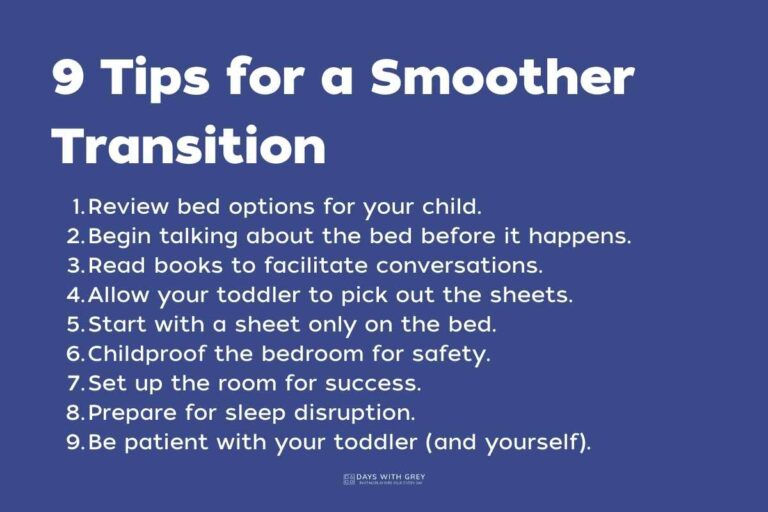 How to Transition Toddlers from Crib to Bed Days With Grey