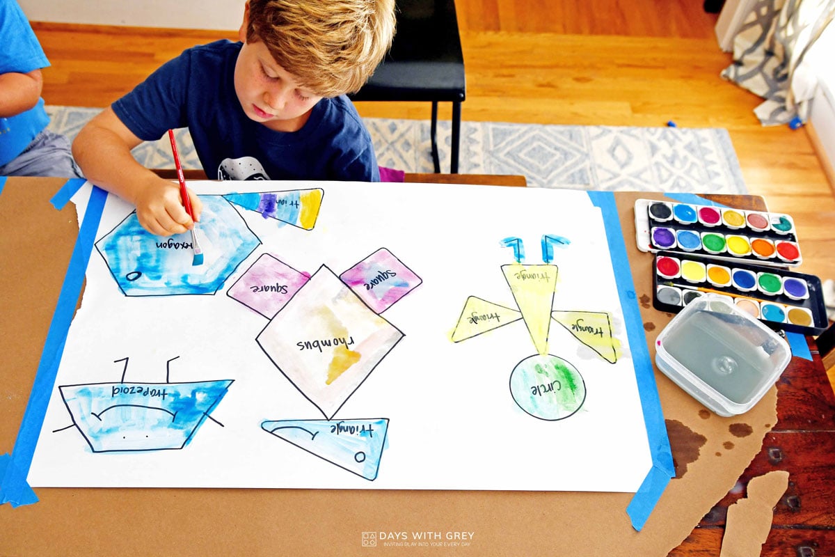 Organic and Geometric Shapes: Drawing Lessons for Kids: KinderArt