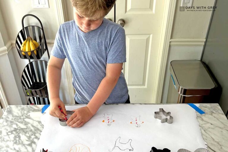 Cookie Cutter Kid Tracing Activity Days With Grey