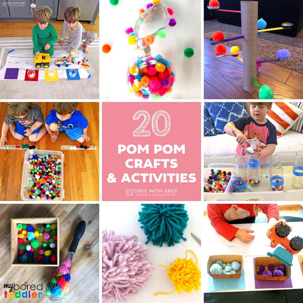 thumbnail image 2 of Funto Unicorn Pom Pom Art Kit - 1100+ Pom Poms With Canvas & Frame For Kids Crafts 2 of 4
