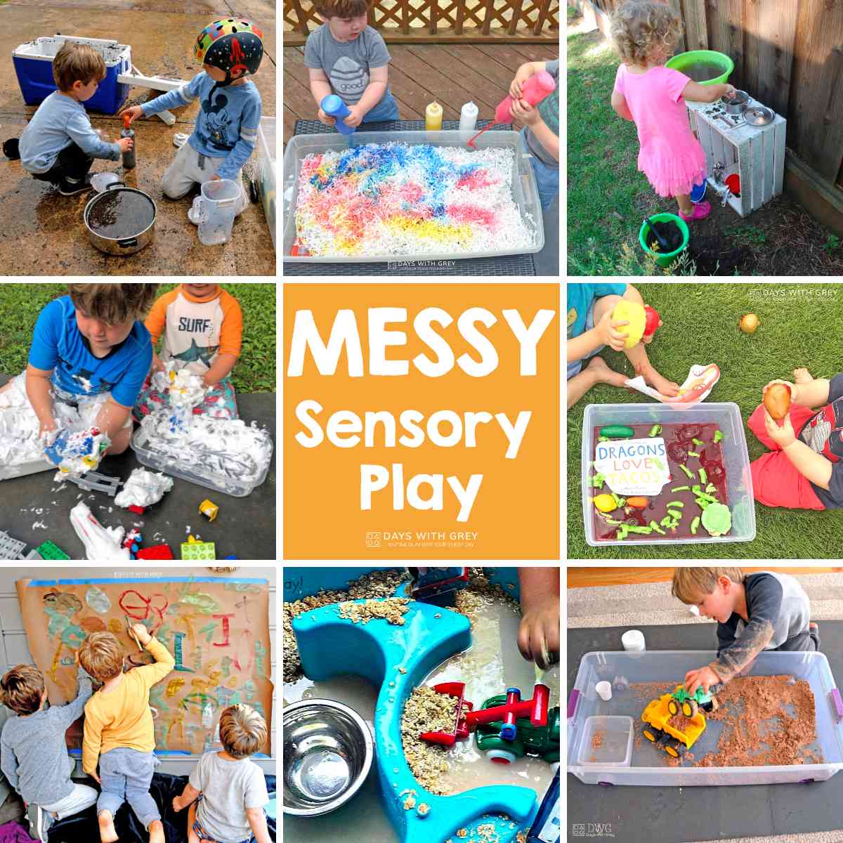 11 Messy Play Sensory Activities - Days With Grey