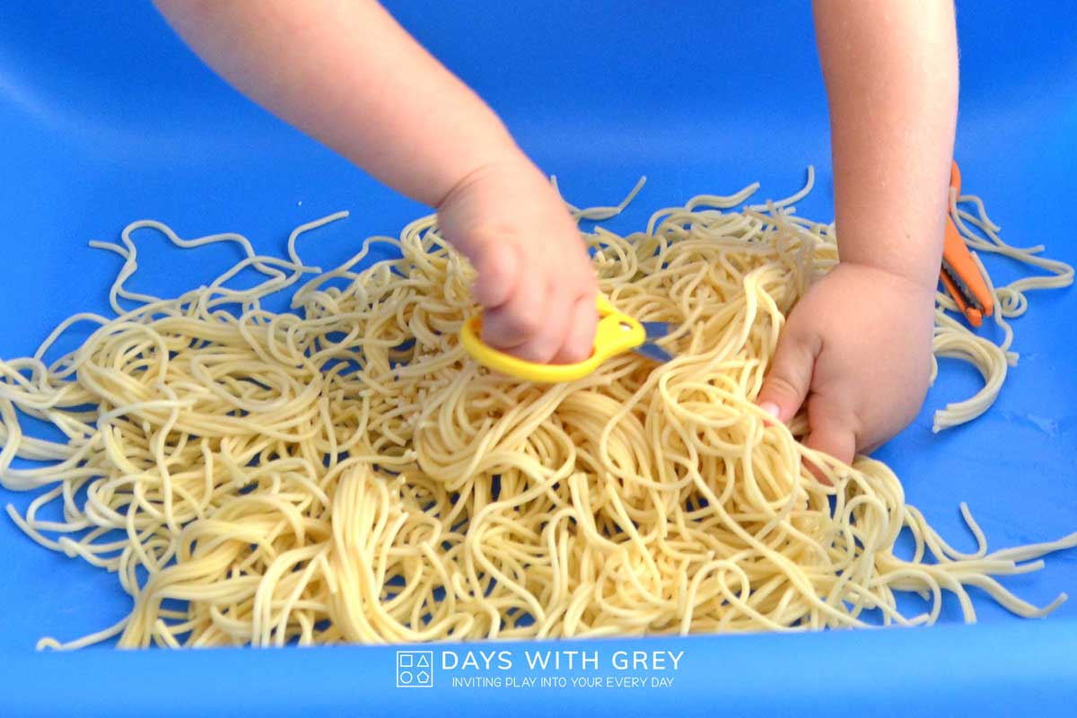 spaghetti art preschool