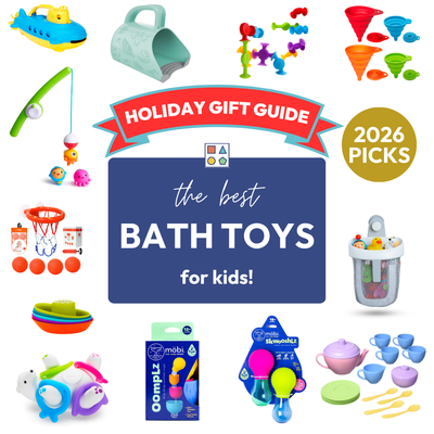 Holiday Gift Guide 2026 featuring the best bath toys for babies, toddlers, and kids.