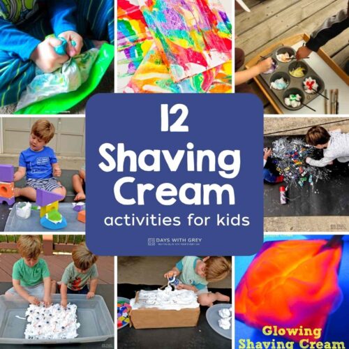 12 Shaving Cream Sensory Activities for Kids - Days With Grey