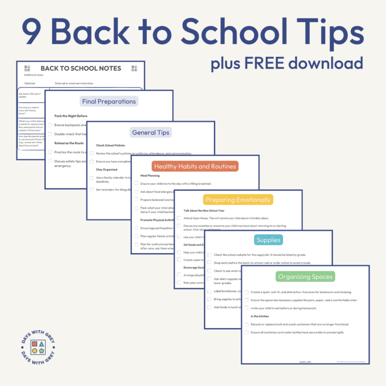 9 Back to School Tips for Parents and Kids - Days With Grey