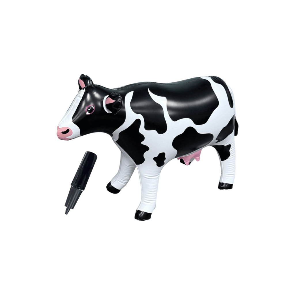 An inflatable cow to hang inside the Halloween UFO decoration.