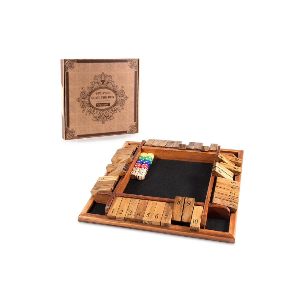 Shut the box math game for kids.