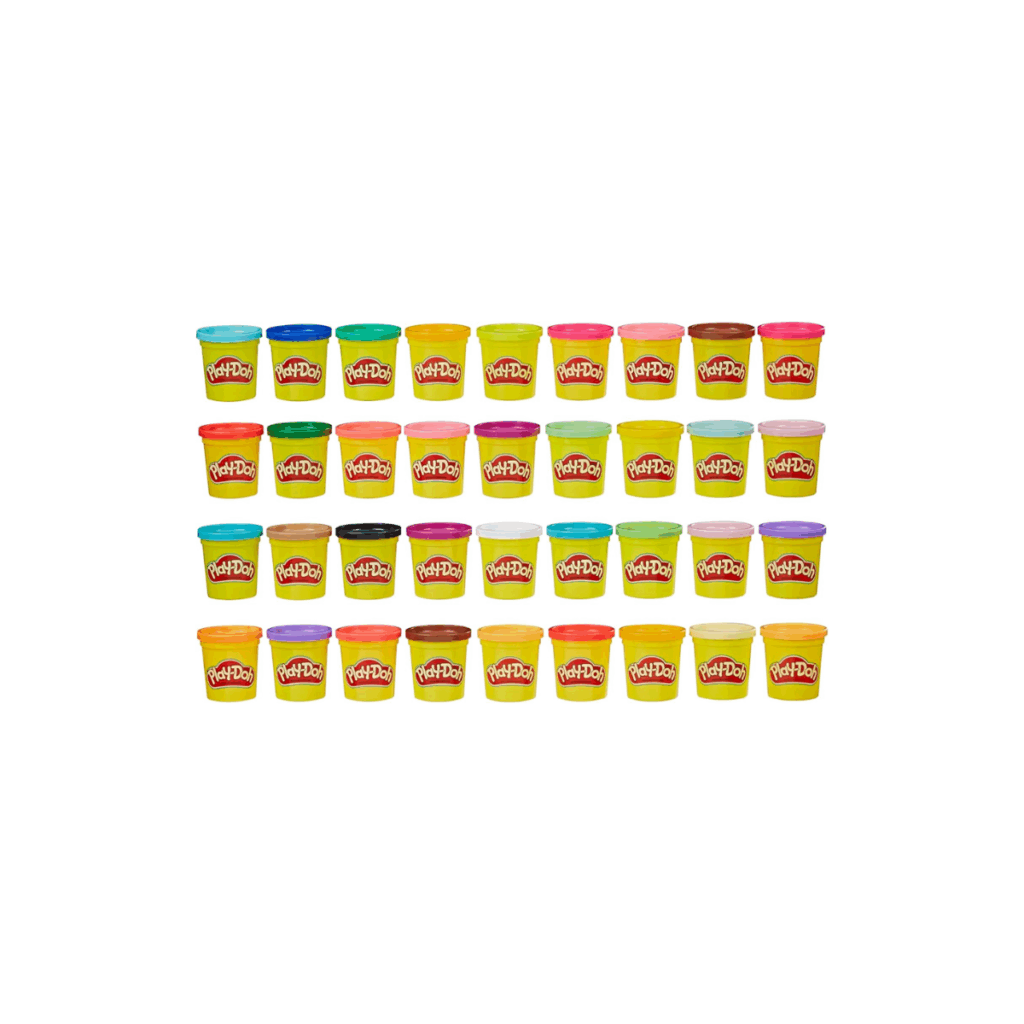 Large Play Doh set for sensory play.