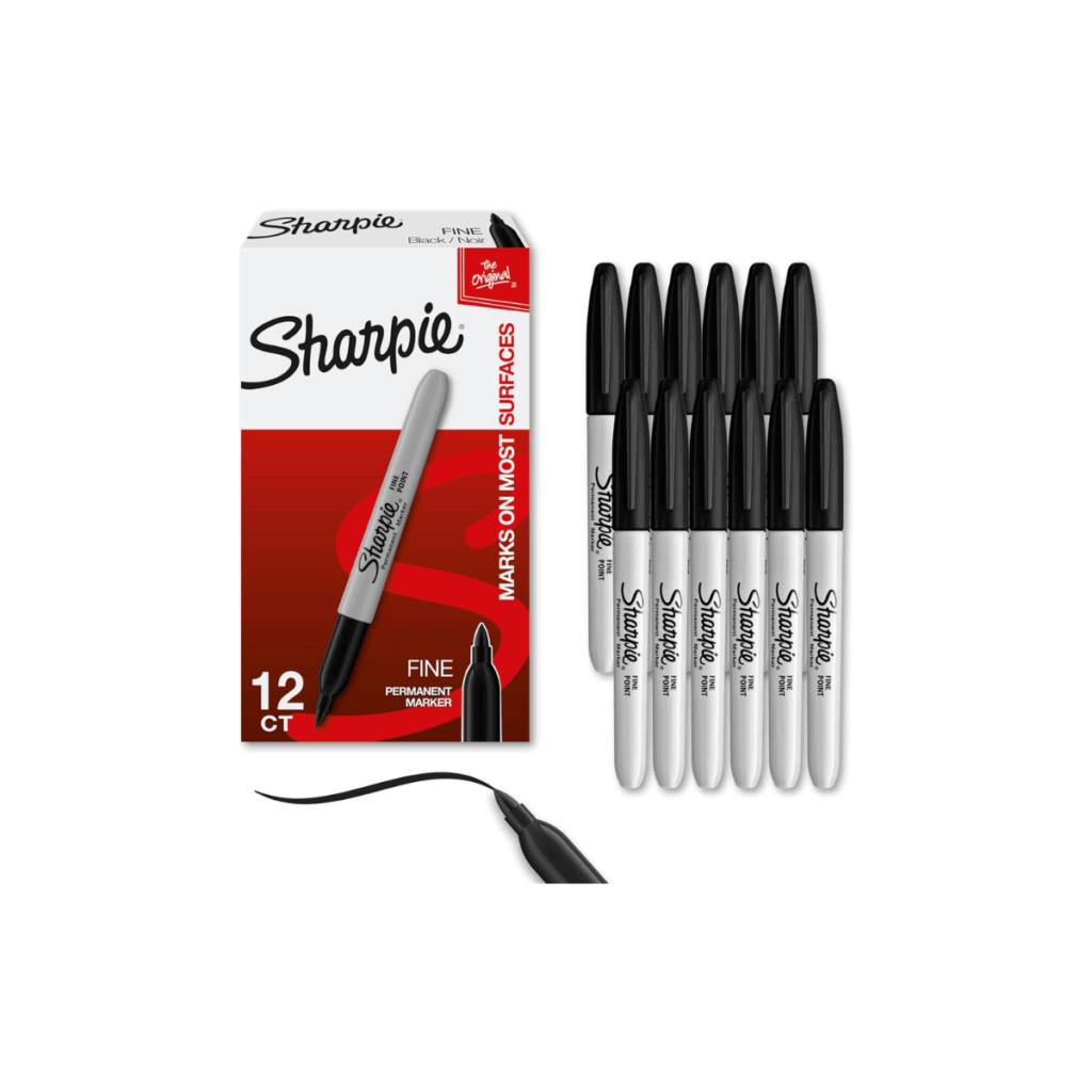 Large pack of black Sharpies.