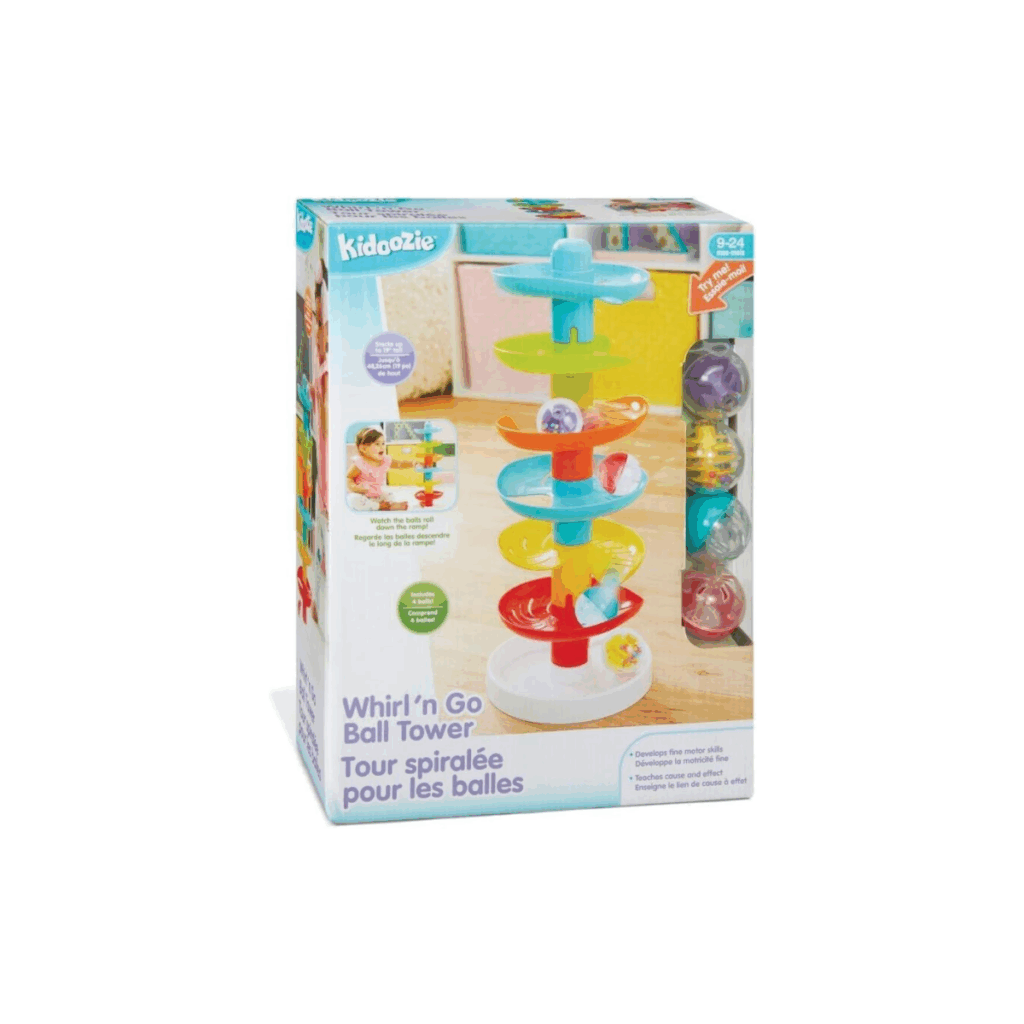 This is a ball tower for toddlers to play with.