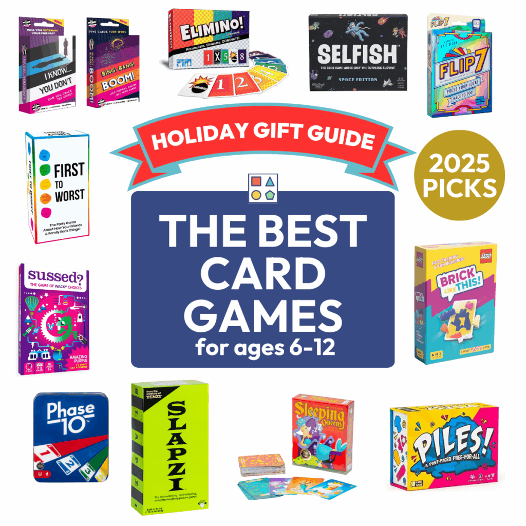 This is the main image that shares the best card games for kids!