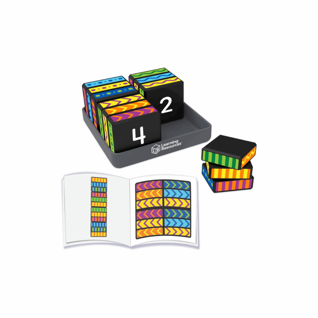 Puzzle cube for kids to manipulate.