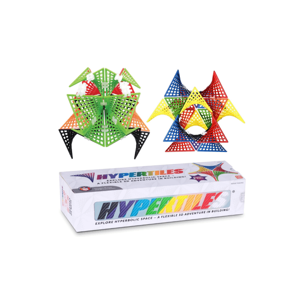 Hypertiles are bendable webs that connect for kids to build.