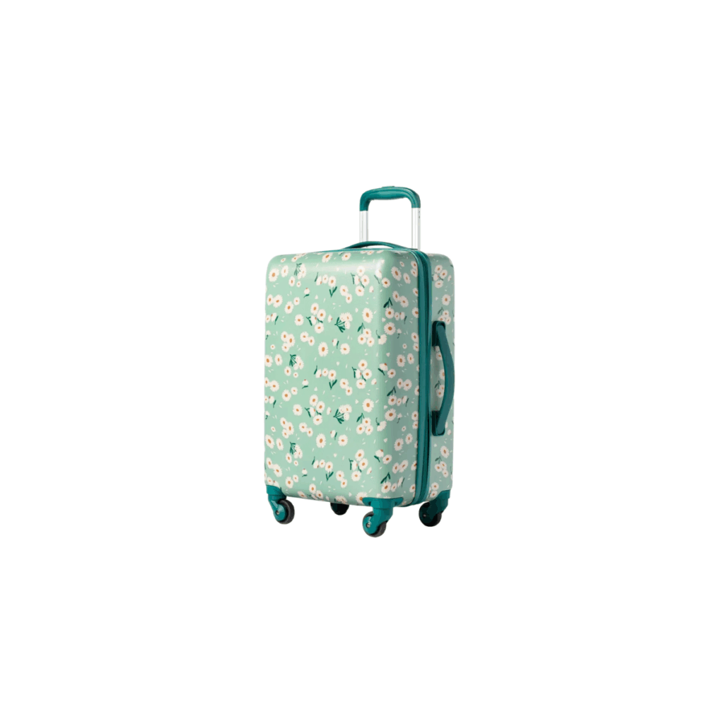 Floral spinning suitcase for kids.